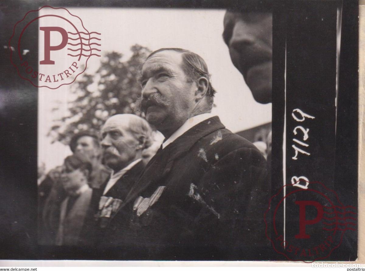 Militaria: COURSEULLES BASTILLE DAY SERVICE NORMANDY 9*6CM GUERRE BRITISH ARMY WW2 LIBERACION CROWN PHOTOGRAP