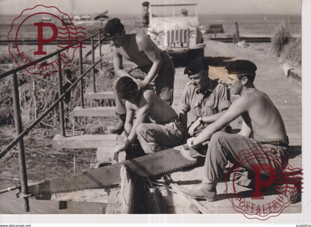 Militaria: BRITISH TROOPS EL CAP REAPARING A BRIDGE OVER THE CANAL 20*15CM GAZA WAR GUERRE PHOTOGRAPH EGYP