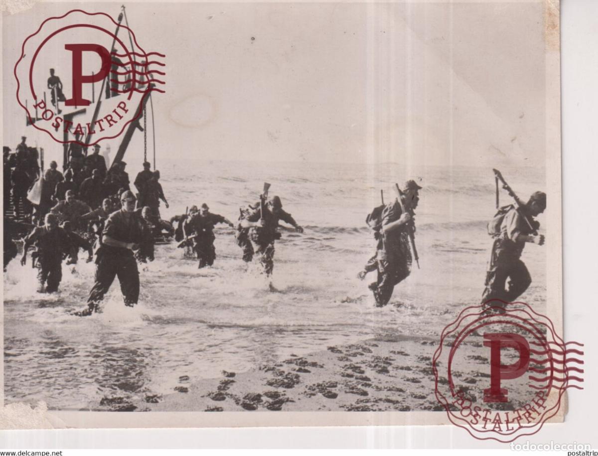 Militaria: TROPAS FRANCESES INVASION DE EGIPTO DESEMBARCO 17*11CM GAZA WAR GUERRE PHOTOGRAPH EGYPTE EGYPT ISRA