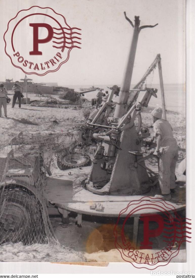 Militaria: CANON EGIPTICO DESTRUIDO EN GAZA 15*10CM GAZA WAR GUERRE PHOTOGRAPH EGYPTE EGYPT ISRAEL