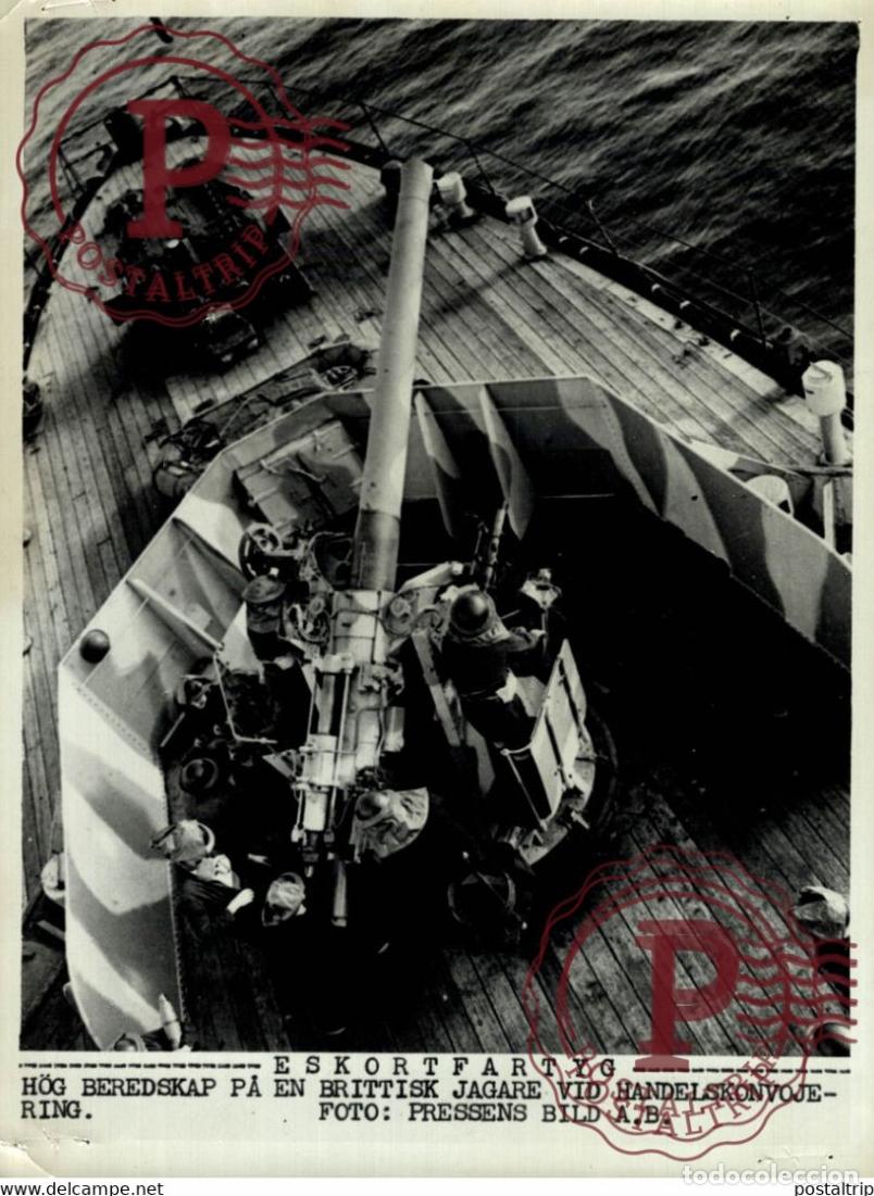 Militaria: BRITISH BOAT ESCORT 21*15CM SWEDEN SVERIGE SEE CORNERS