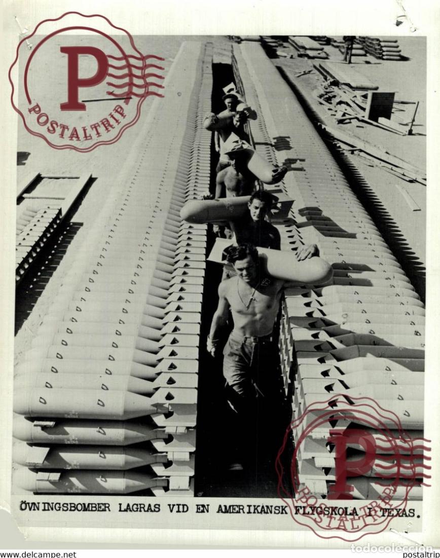 Militaria: AMERICAN FLIGHT SCHOOL IN TEXAS WORLD WAR 21*15CM SWEDEN SVERIGE SEE CORNERS