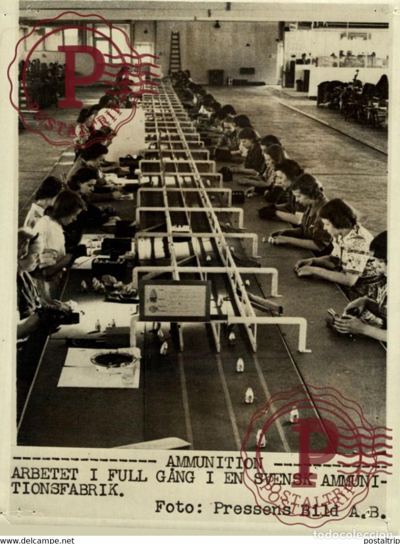 Militaria: SWEDISH AMUNITION FACTORY 21*15CM SWEDEN SVERIGE SEE CORNERS