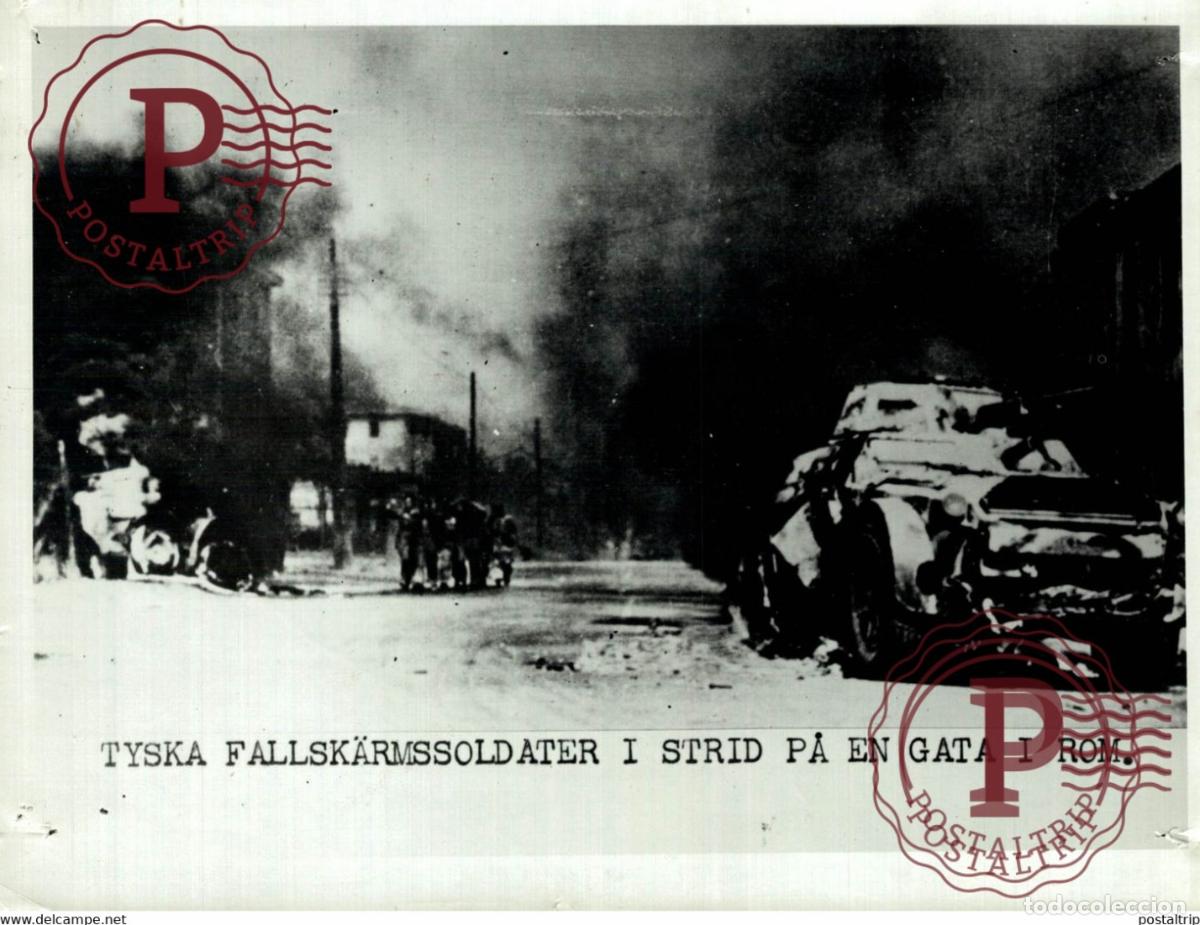 Militaria: German SOLDIERS IN ROME ITALY 21*15CM SWEDEN SVERIGE SEE CORNERS