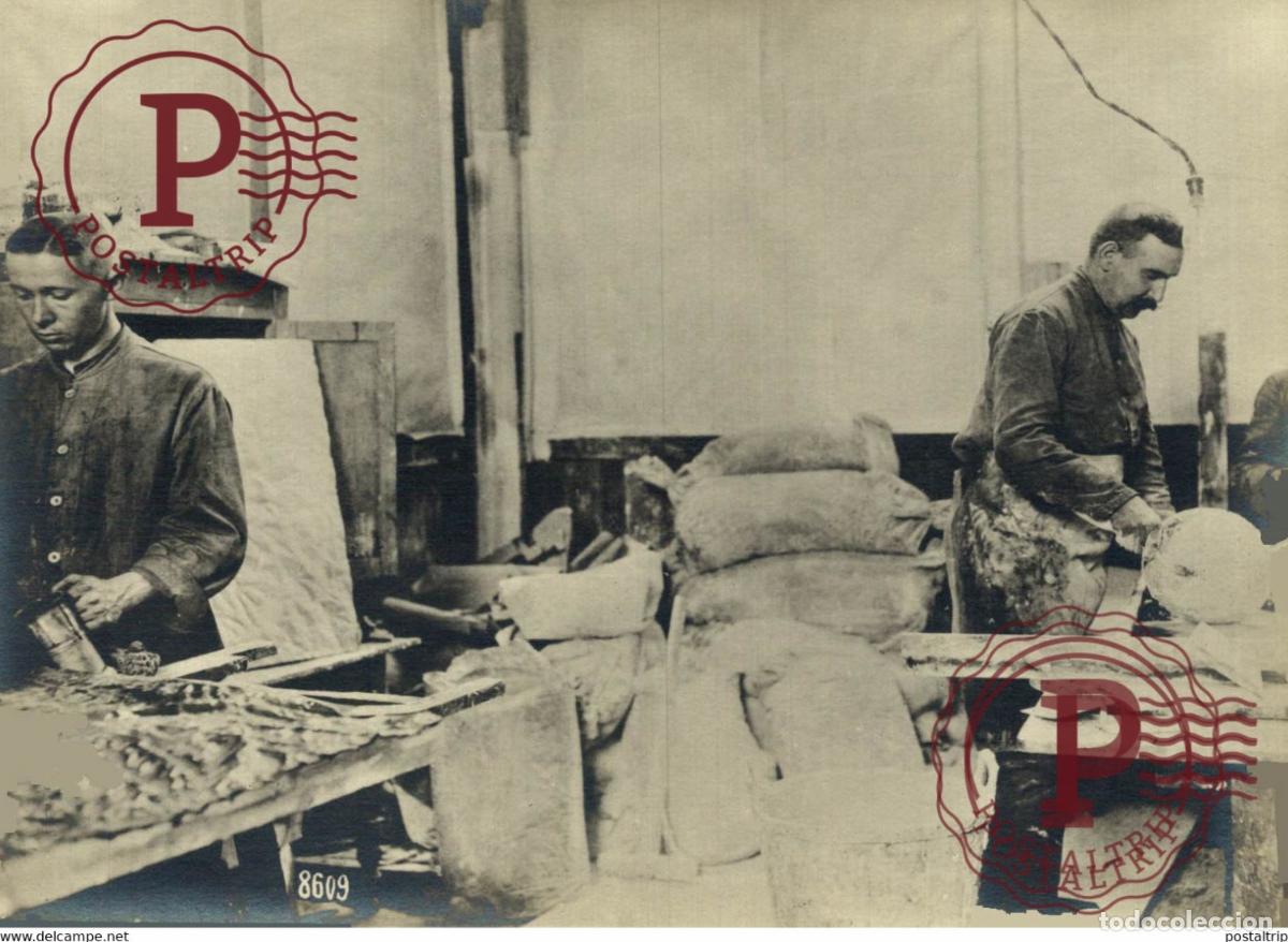 Military Antiques: WESTFRONT VERWUNDETE FRANZOSEN DEUTSCHEN FELDLAZARETT WORLD WAR I 16*12CM aktiebolaget bild-centr