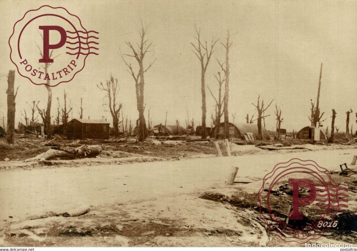 Militaria: EROBERTES ENGLISCHES KASERNENLAGER WORLD WAR I 16*12CM aktiebolaget bild-centralen SWEDEN