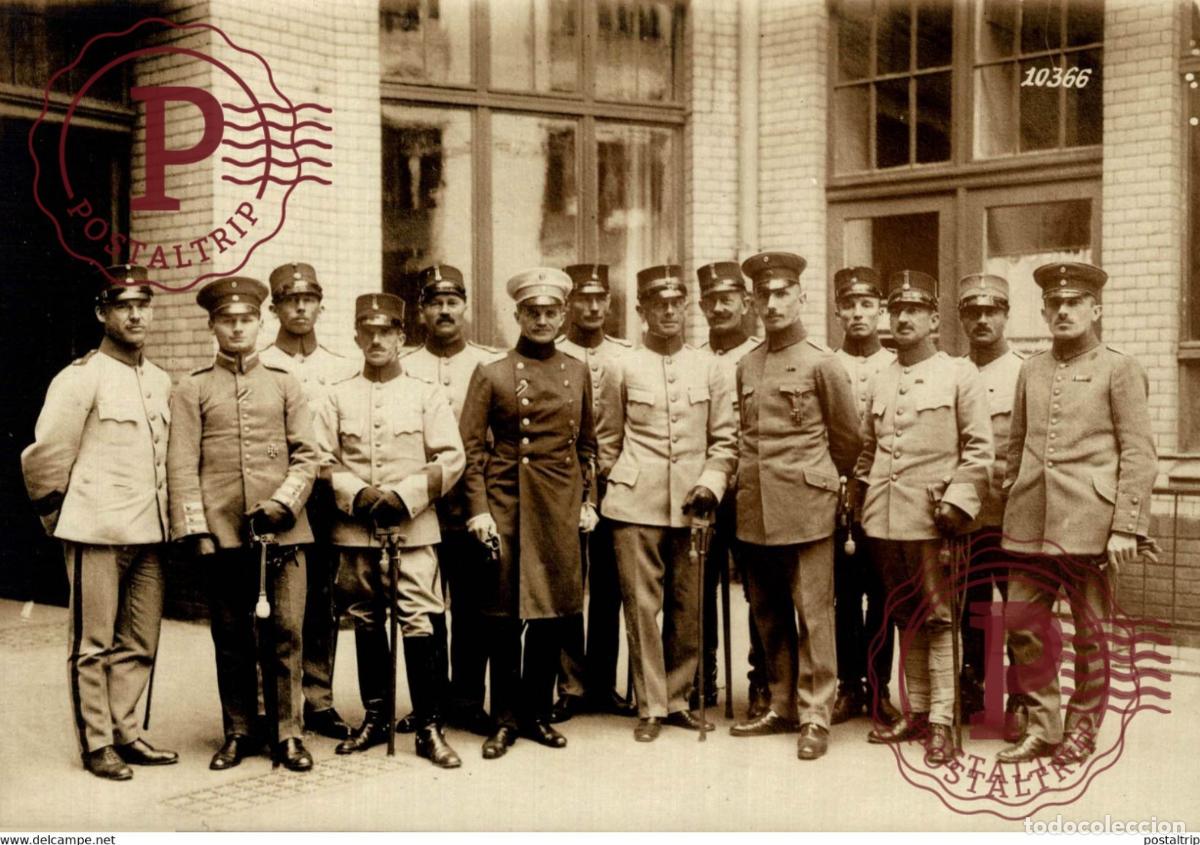 Militaria: BERLIN SCHWEDISCHER UNTEROFFIZIER AUF STUDIENREISE WORLD WAR I 16*12CM aktiebolaget bild-centralen