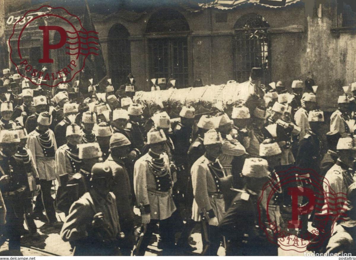 Militaria: TURKEY CONSTANTINOPLE BEERDIGUNG SULTAN MOHAMMED V WORLD WAR I 16*12CM aktiebolaget bild-centralen