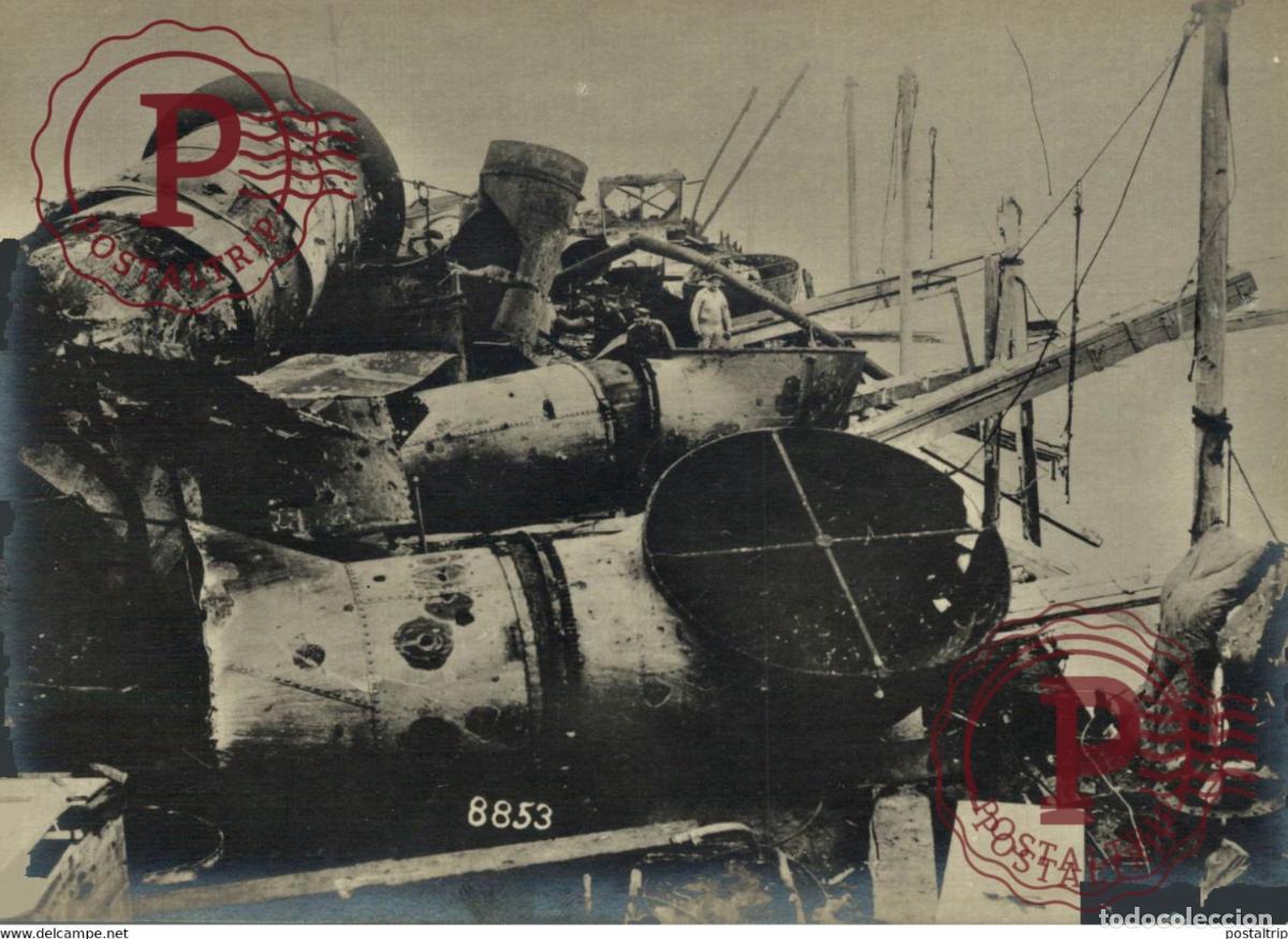 Militaria: ENGLISCHE ANGRIFF AUF OSTENDE OOSTENDE VINDICTIVE WORLD WAR I 16*12CM aktiebolaget bild-centralen