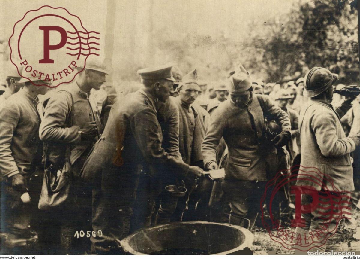 Militaria: WESTFRONT KAFFEE TREFFPUNKT FUR GEFANGENEN FRANZOSEN WORLD WAR I 16*12CM aktiebolaget bild-centrale