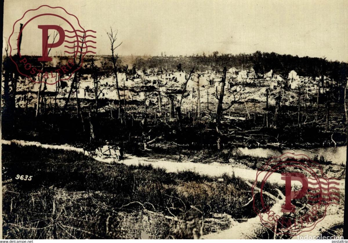 Militaria: WESTLICHEN KRIEGSZENE CHEMIN DES DAMES FRANCE WORLD WAR I 16*12CM aktiebolaget bild-centralen SWED