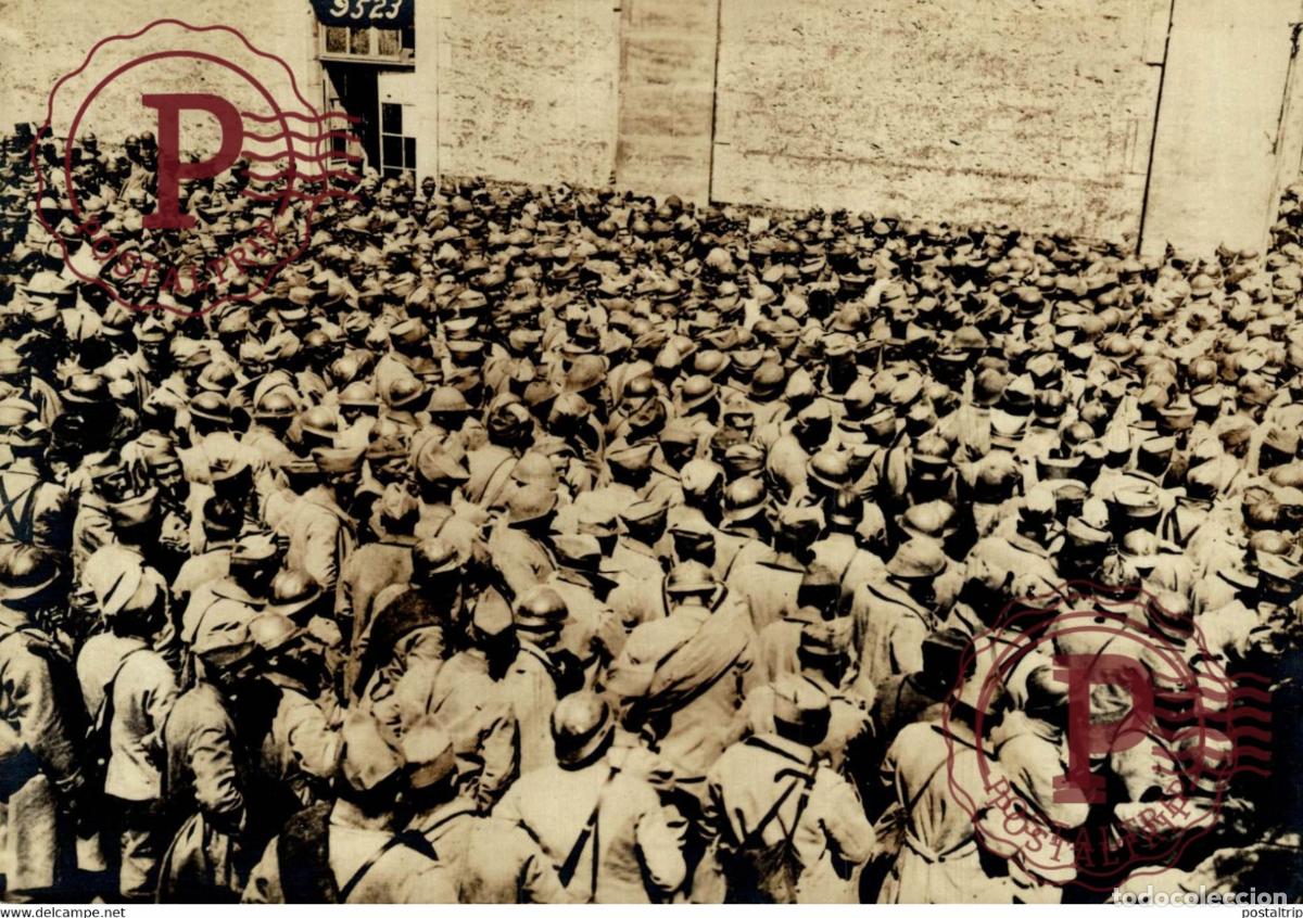 Militaria: ZWICHEN AINS UND MARNE ZITADELLE VON LAON FRANZOSICHE GEFANGENEN WORLD WAR I 16*12CM aktiebolaget bi