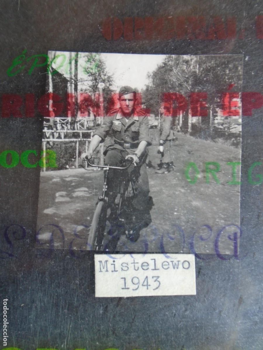 Militaria: (DA-80)FOTOGRAFIA DE MISTELEWO 1943 ARCHIVO ARTILLERO DE LA DIVISION AZUL HERIDO LENINGRADO