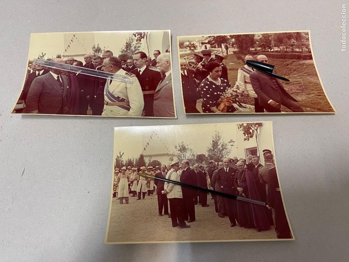 Militaria: TRES FOTOGRAF&Iacute;AS FRANCISCO FRANCO CARMEN POLO MILITARES ETC ACTO DE INAUGURACI&Oacute;N