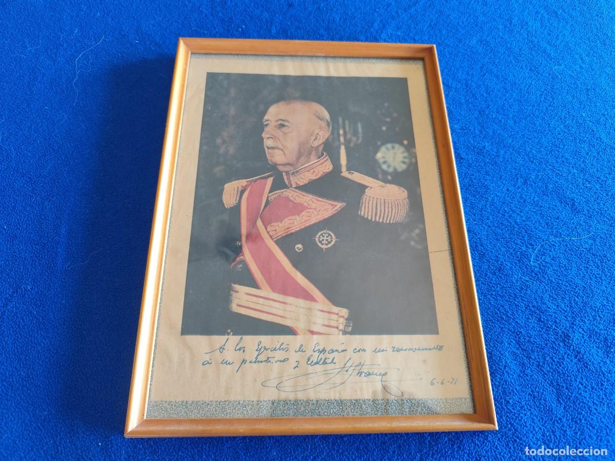Militaria: FRANCISCO FRANCO Fotograf&iacute;a Oficial Coloreada. Uniforme de Gala Militar.