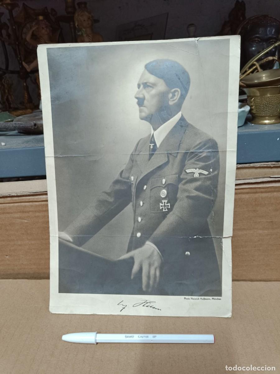 Militaria: ANTIGUA FOTO CARTEL DE ADOLF HITLER, ORIGINAL DE EPOCA, SEGUNDA GUERRA MUNDIAL -P22