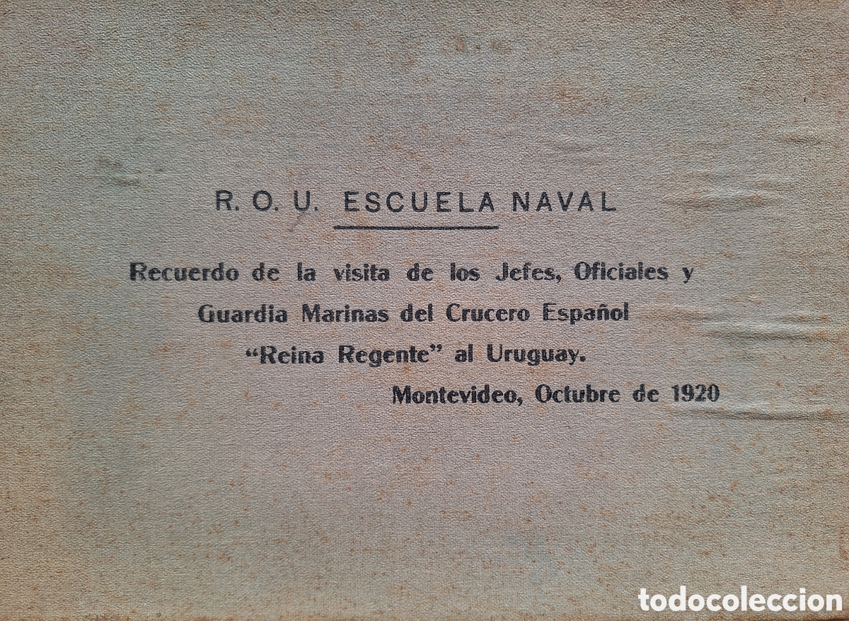 Militaria: ALBUM DE 8 FOTOS VISITA DEL CRUCERO ESPA&Ntilde;OL REINA REGENTE AL URUGUAY MONTEVIDEO OCTUBRE DE 1920