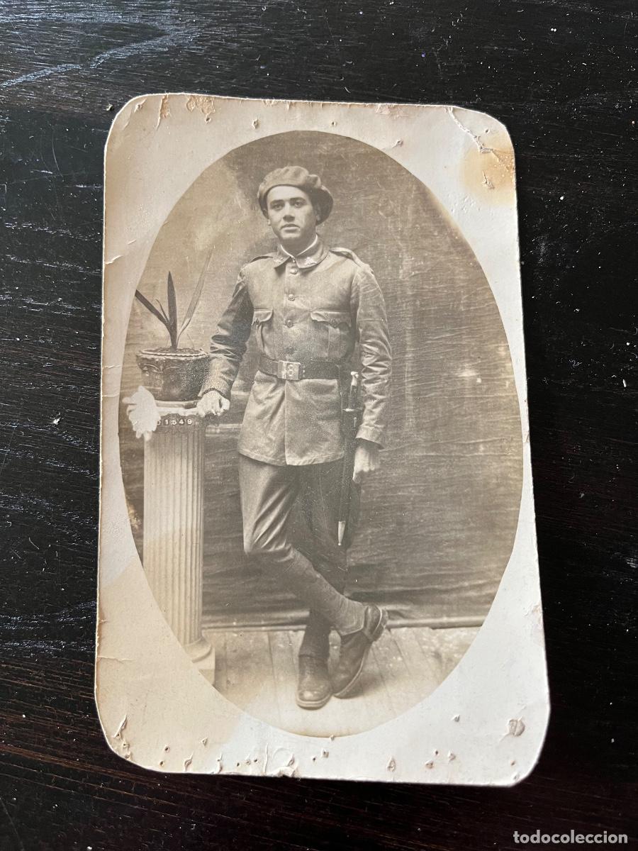 Militaria: GUERRA CIVIL. FOTO MILITAR INFANTERIA CON BOINA. REQUETE