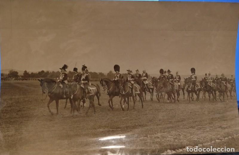 Militaria: EL REY ALFONSO XIII Y EL REY DE INGLATERRA, EN LONDRES, PARADA MILITAR, 24X15 CMS