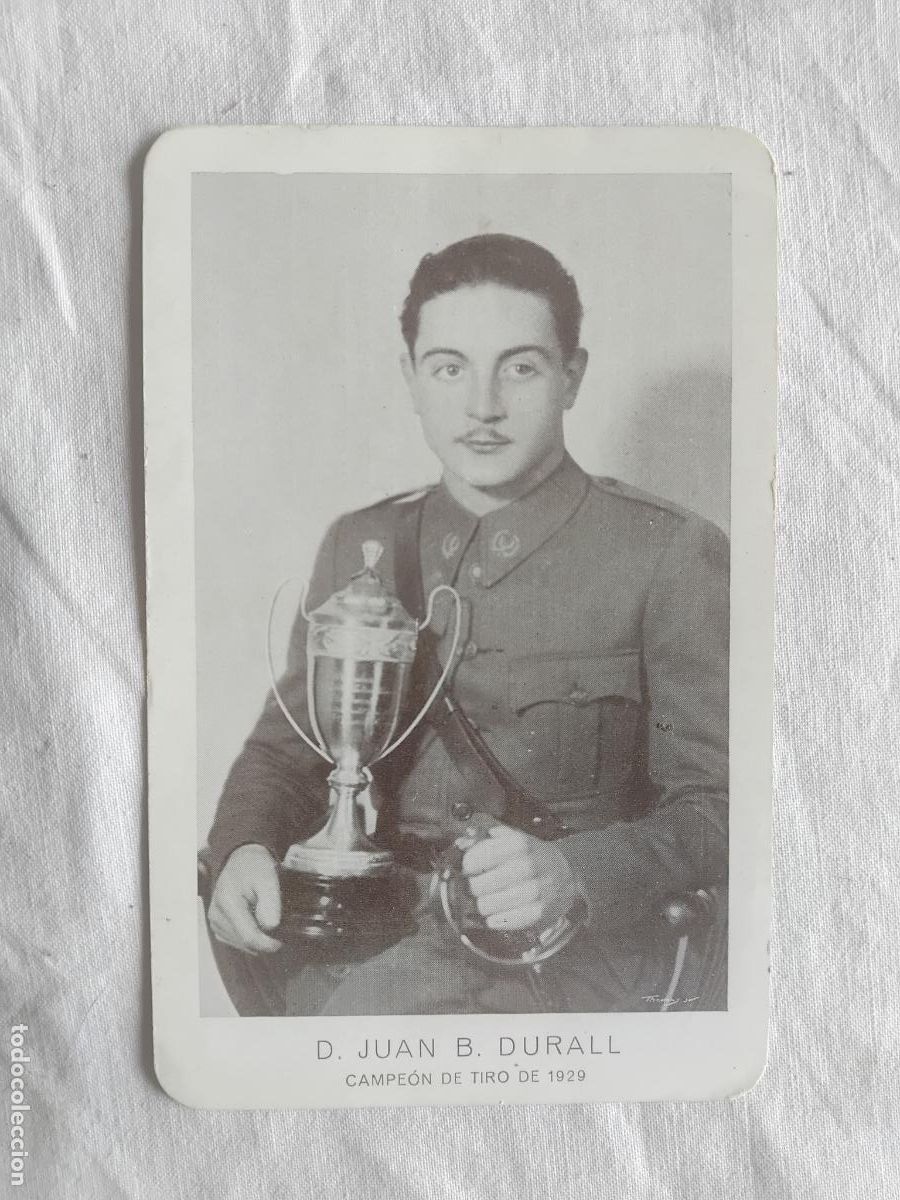 Militaria: FOTOGRAFIA DE D. JUAN B. DURALL. CAMPEON DE TIRO DE 1929. ESCUELA MILITAR MONTSERRAT.