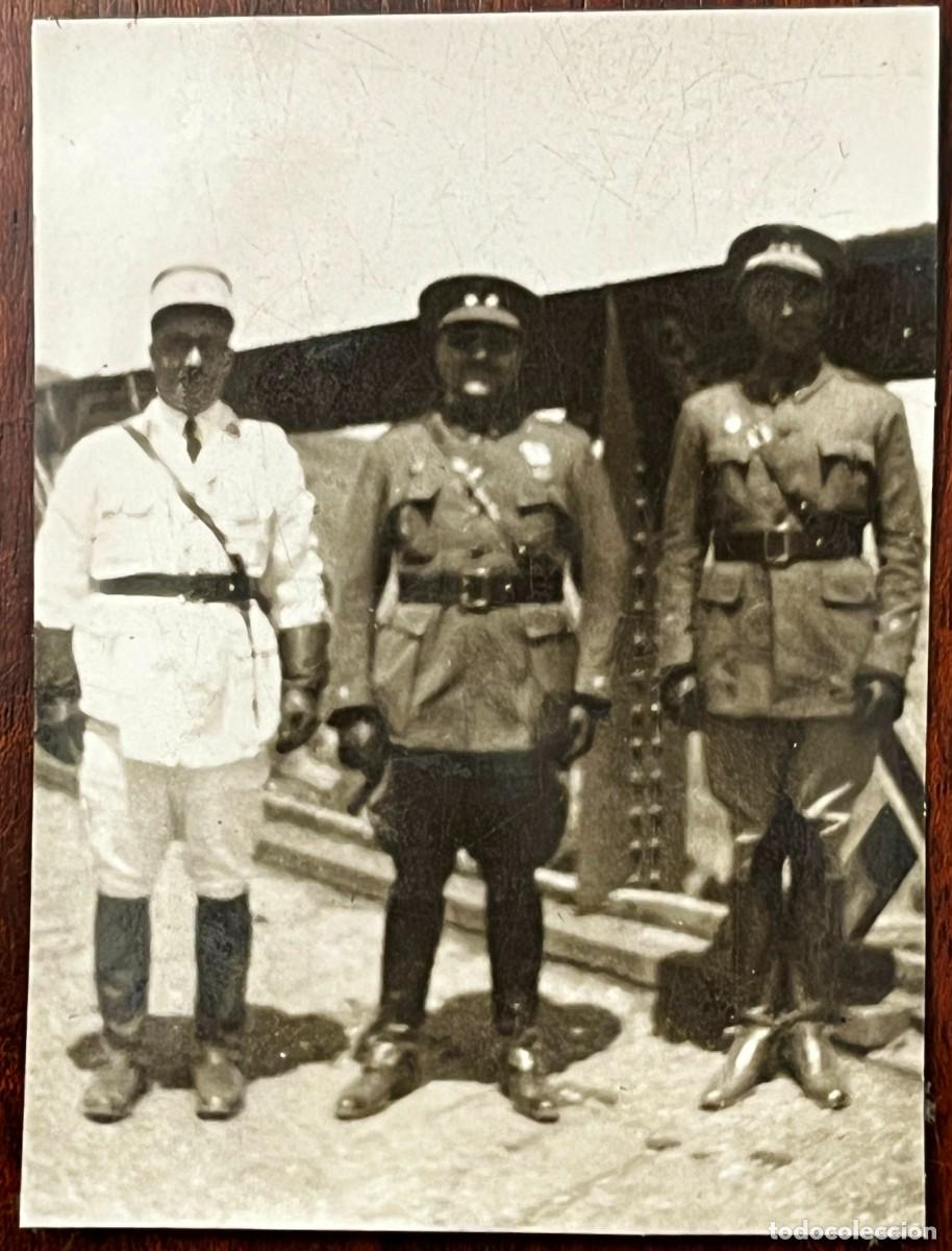 Militaria: ANTIGUA FOTOGRAFIA epoca del PROTECTORADO ESPA&Ntilde;OL EN MARRUECOS, militares de Espa&ntilde;a y Francia reuni
