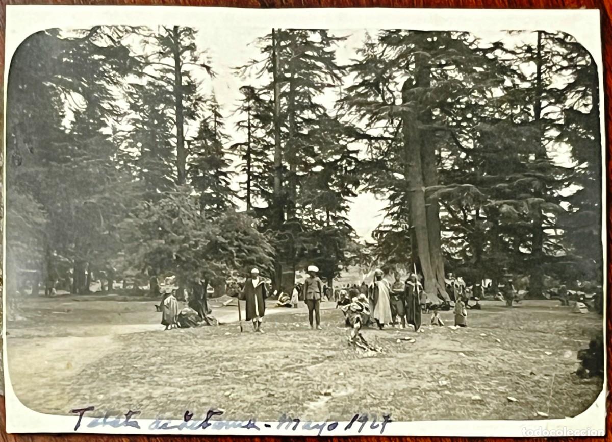 Militaria: Fotografia de mayo 1927 en los altos de Ketama se ve a la Mehal-la Jalifiana junto a algun miliar es