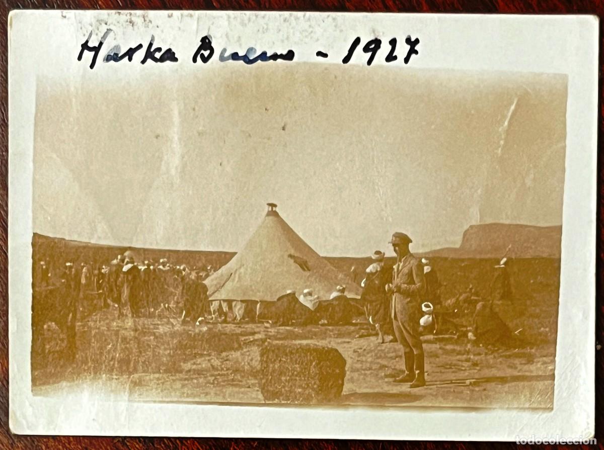 Militaria: Fotografia de 1927 Harka militares espa&ntilde;oles y miembros de la Mehal-la Jalifiana en la zona central