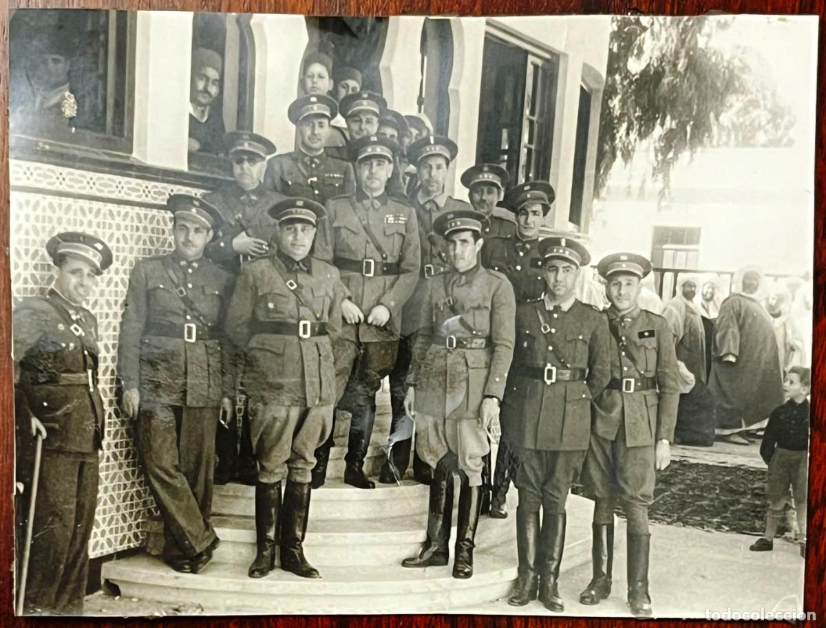 Militaria: Fotografia de militares espa&ntilde;oles de la Mehal-la Jalifiana aproximadamente 1927 Protectorado Espa&ntilde;ol