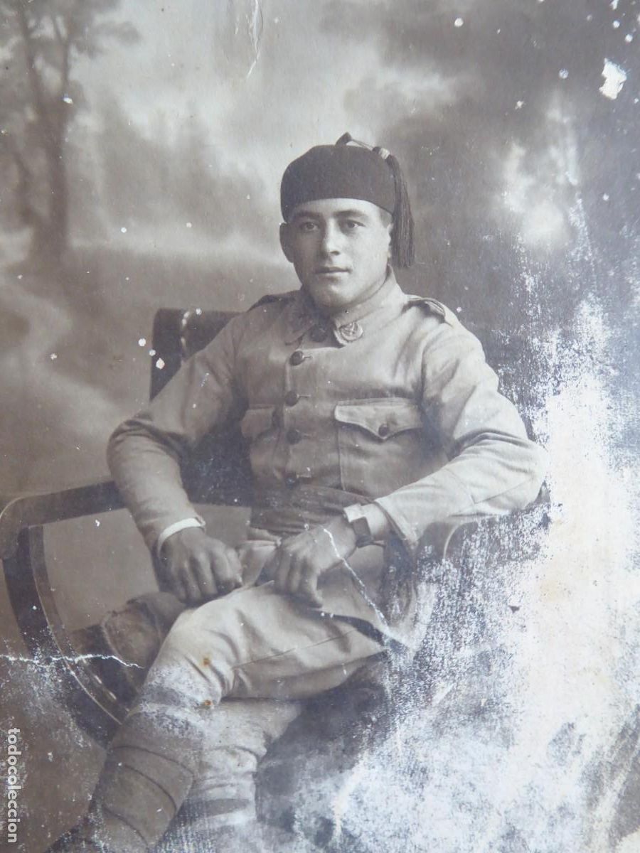 Militaria: Fotograf&iacute;a soldado regulares. Guerra de Marruecos