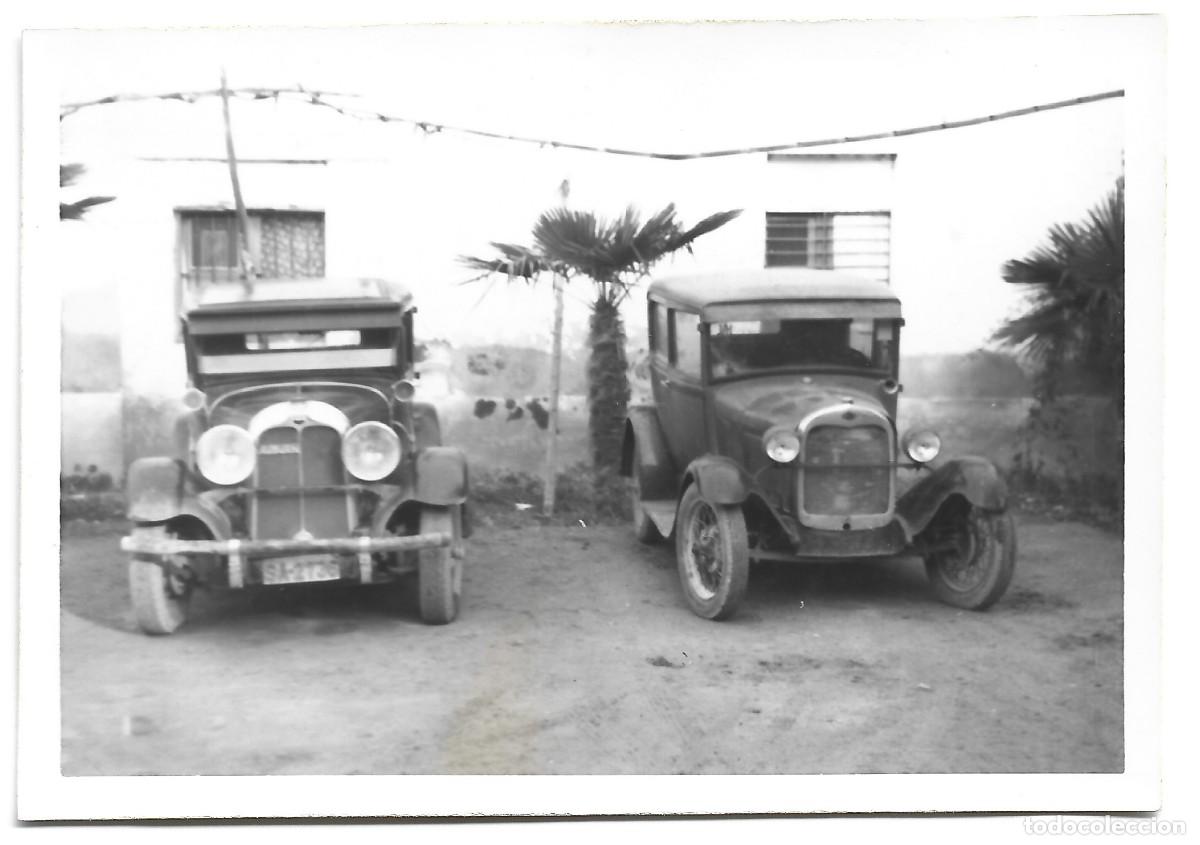 Militaria: 1937-38 ca Fotograf&iacute;a guerra civil tomada por Soldados Legi&oacute;n C&oacute;ndor. Autom&oacute;viles Salamanca