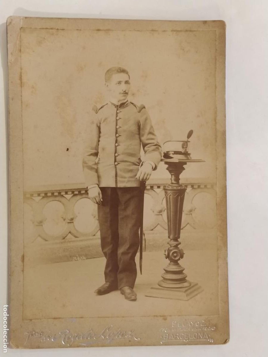 Militaria: SOLDADO - MILITAR - VIUDA DE ROGELIO LOPEZ FOTOGRAFO , BARCELONA - FOTOGRAFIA ANTIGUA -(K-15.310)