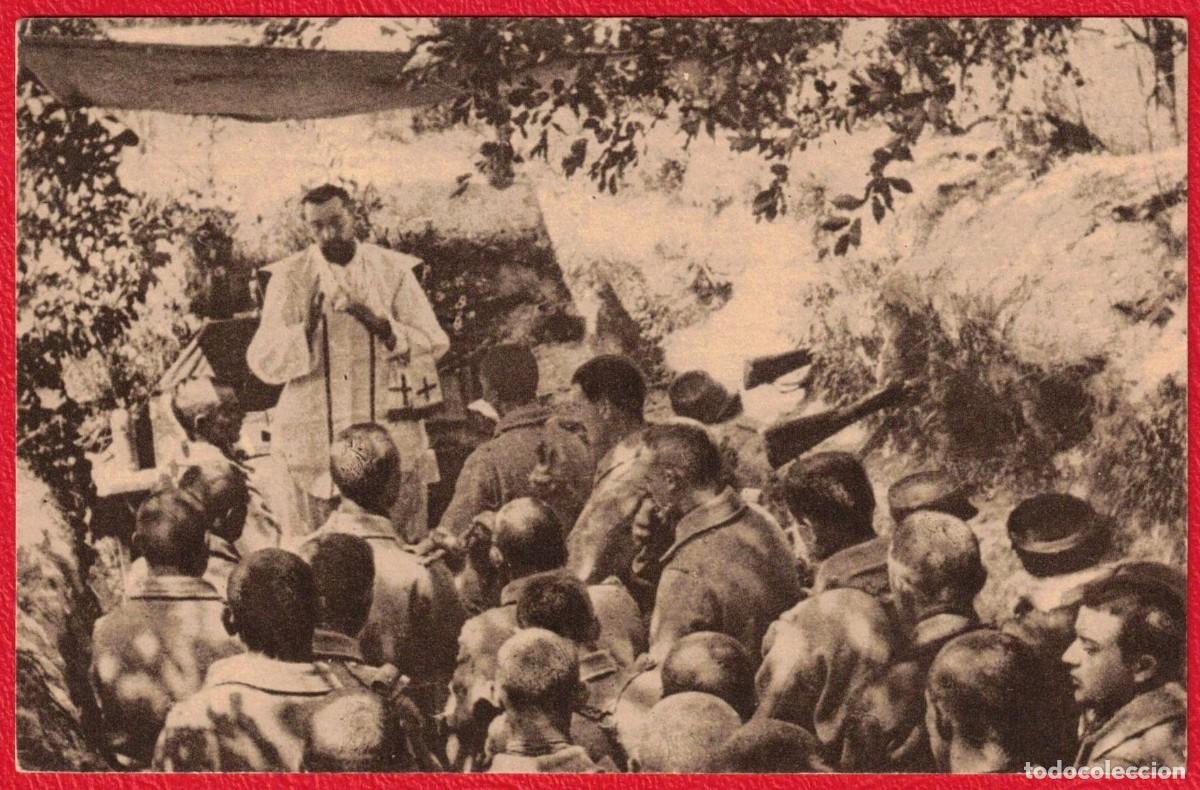 Militaria: 1&ordf; Guerra Mundial Misa en Trinchera Francesa Antes del Combate Champagne 1916 Original