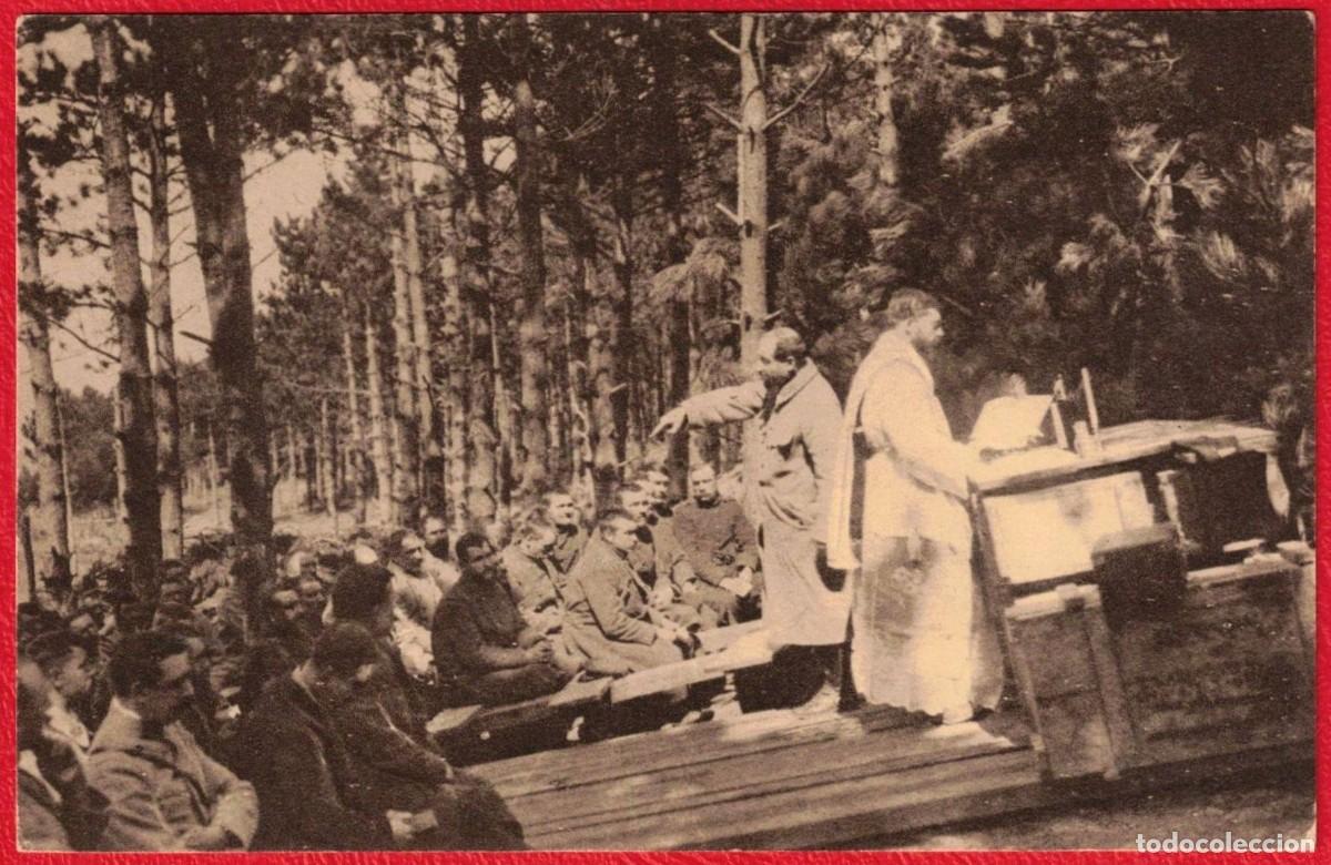 Militaria: 1&ordf; Guerra Mundial Misa y Serm&oacute;n en Primera L&iacute;nea Francia 1916 Original Hist&oacute;rico Militar