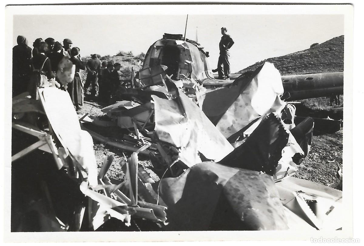 Militaria: 1937-38ca Fotograf&iacute;a guerra civil avi&oacute;n Junker? derribado Legi&oacute;n C&oacute;ndor