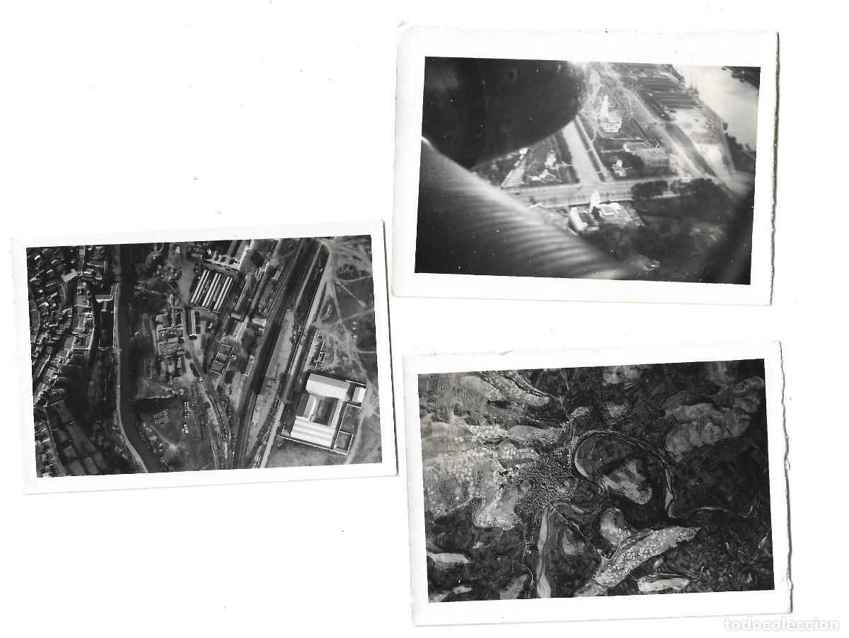 Militaria: 1937-38 3 fotograf&iacute;as guerra civil. Vuelos de reconocimiento avi&oacute;n sobre de Espa&ntilde;a. Legi&oacute;n C&oacute;ndor