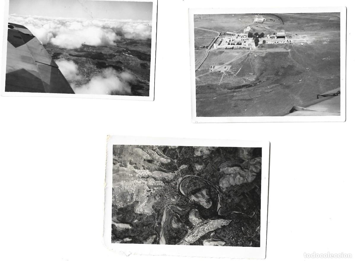 Militaria: 1937-38 3 fotograf&iacute;as guerra civil. Vuelos de reconocimiento avi&oacute;n sobre de Espa&ntilde;a. Legi&oacute;n C&oacute;ndor