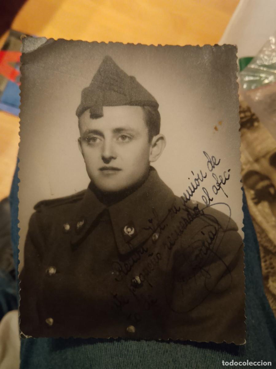 Militaria: Fotograf&iacute;a soldado de 1957 estudio Leyva Sevilla