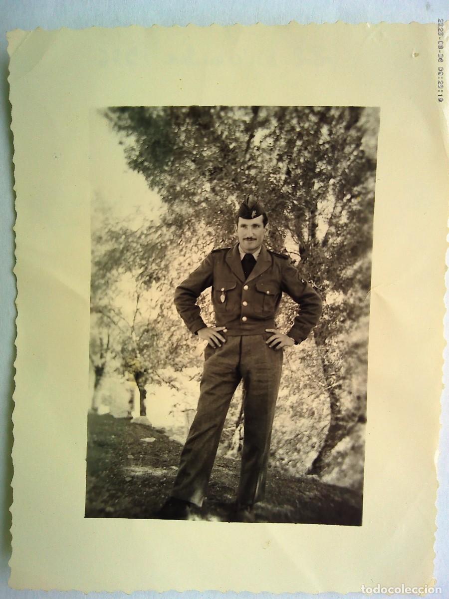 Militaria: AVIACION DE FRANCIA : FOTO DE PARACAIDISTA FRANCES DEDICADA A AMIGO ESPA&Ntilde;OL, 1956