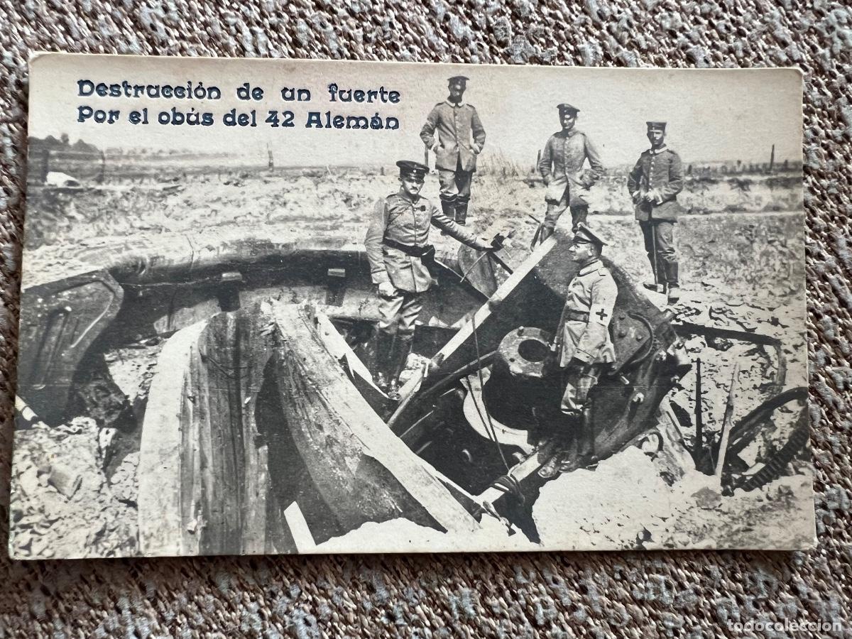 Militaria: TARJETA POSTAL GUERRA DESTRUCCION DE UN FUERTE POR OBUS ALEMAN