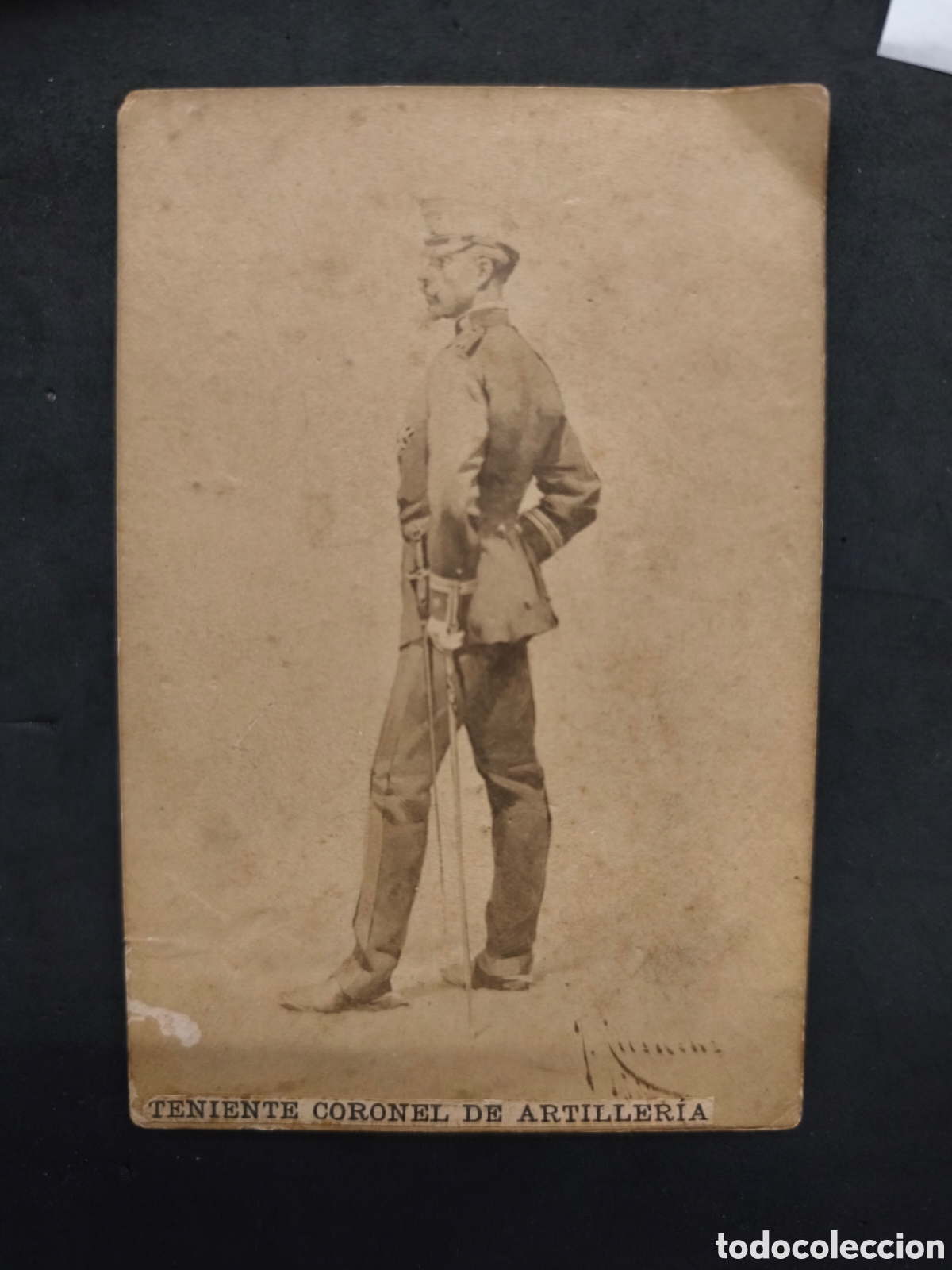 Militaria: Fotograf&iacute;a teniente coronel de artiller&iacute;a