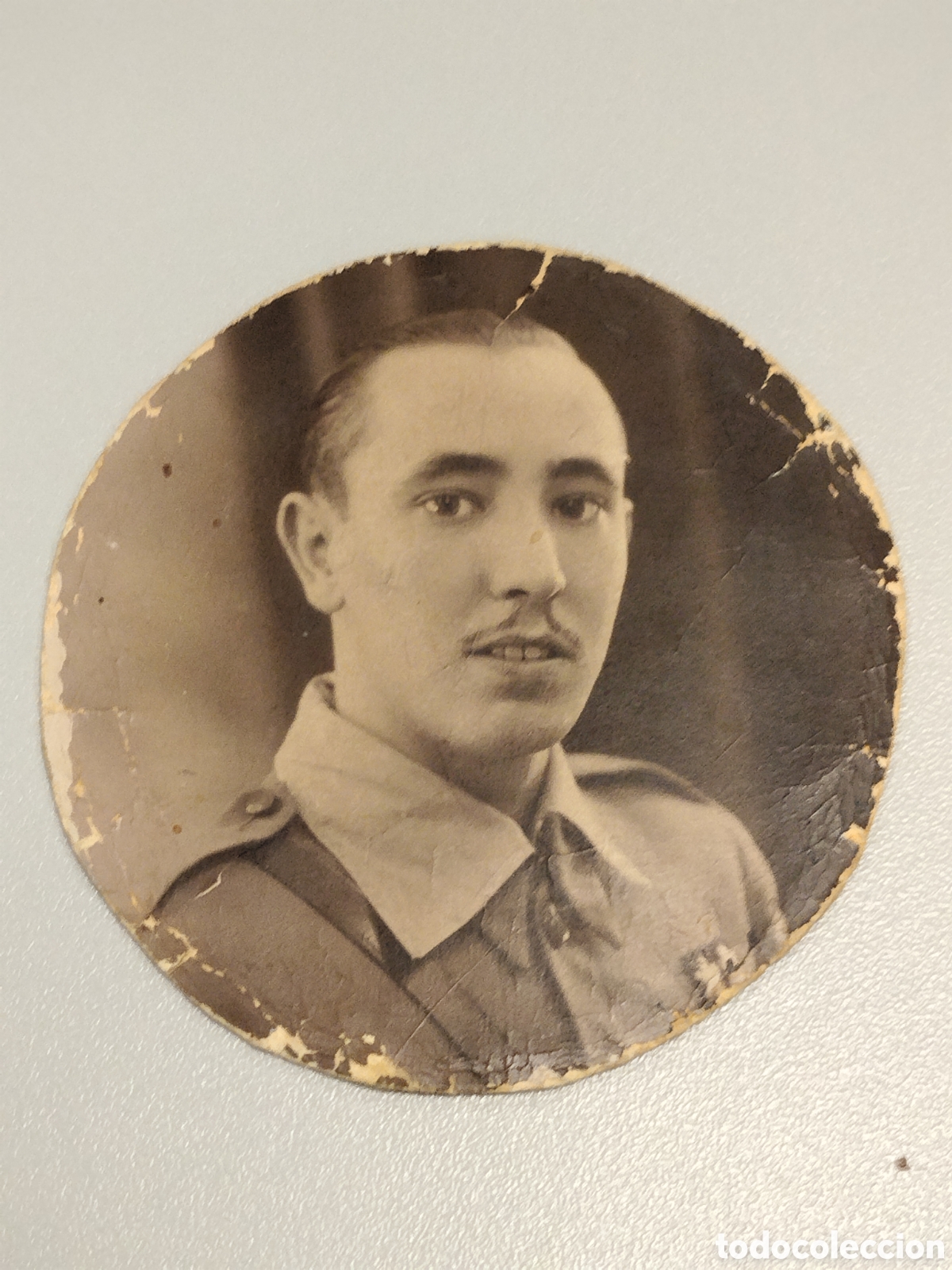Militaria: Fotograf&iacute;a guerra civil militar teniente provisional.bando nacional.falange.franco requete.1938.jons