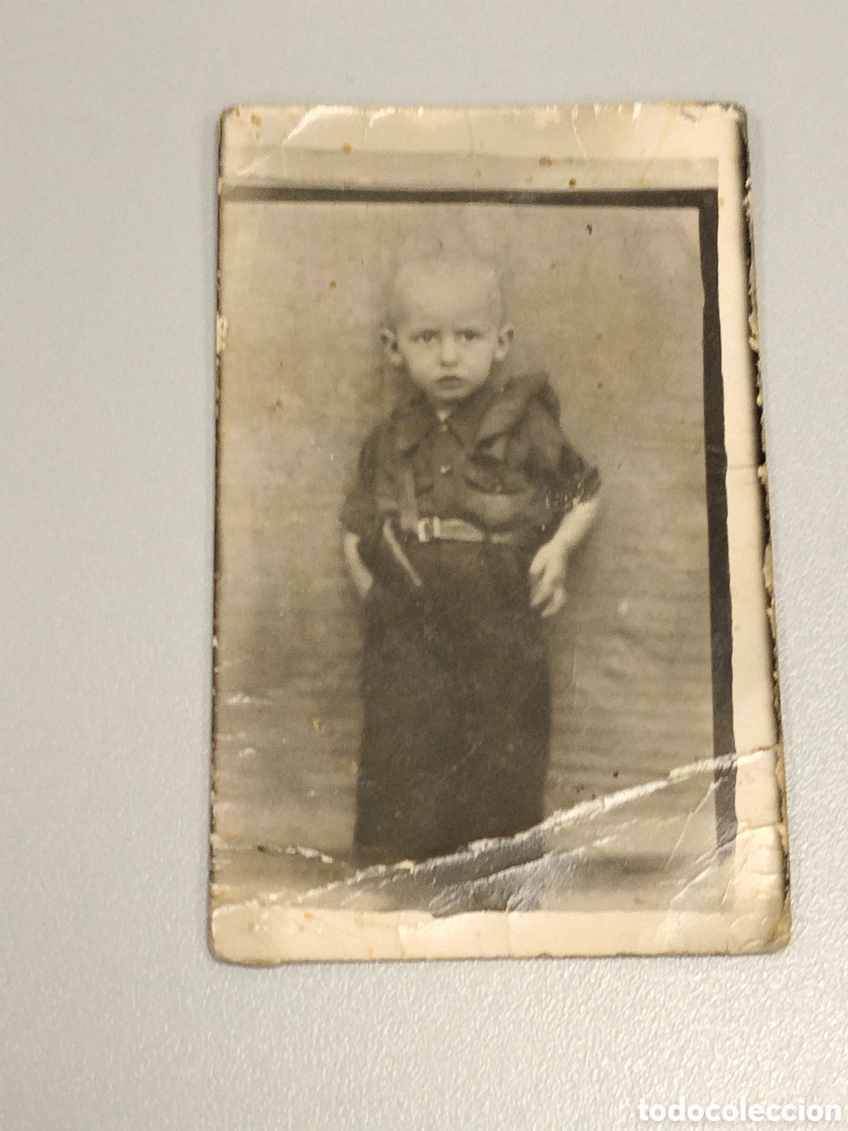 Militaria: Fotograf&iacute;a guerra civil ni&ntilde;o falangista.falange.patriotico.jons.requete.carlista.militar.patriotico.