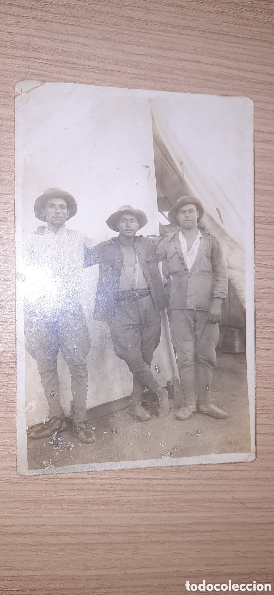 Militaria: fotografia de tres soldados en marruecos a&ntilde;os 20