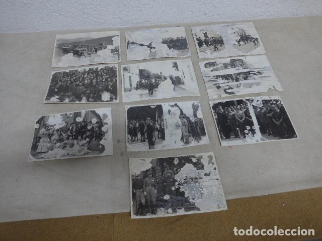 Militaria: Lote de 10 antiguas fotografias de Guerra civil en Sevilla: requetes carlistas de Sevilla