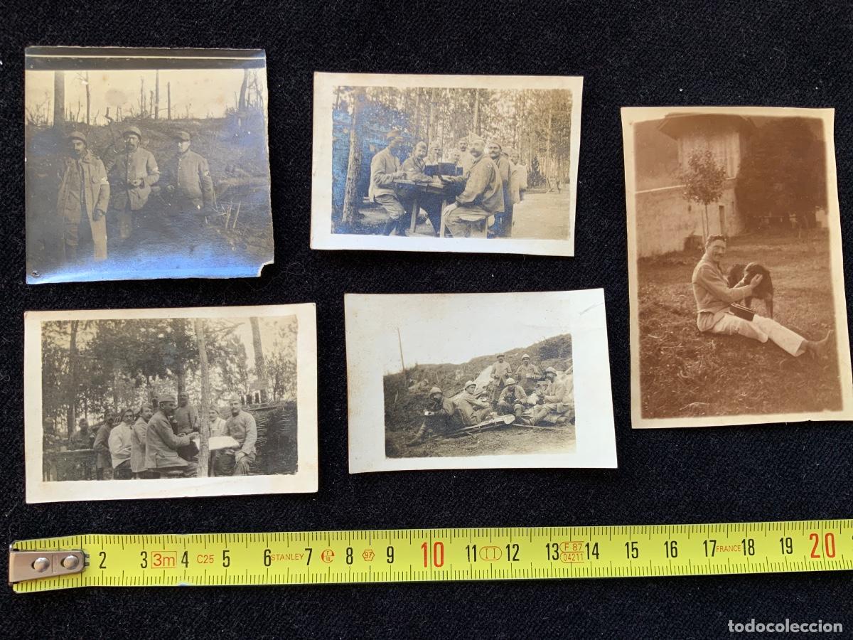Militaria: 5 fotografias de combatientes franceses durante la primera guerra mundial 1916.