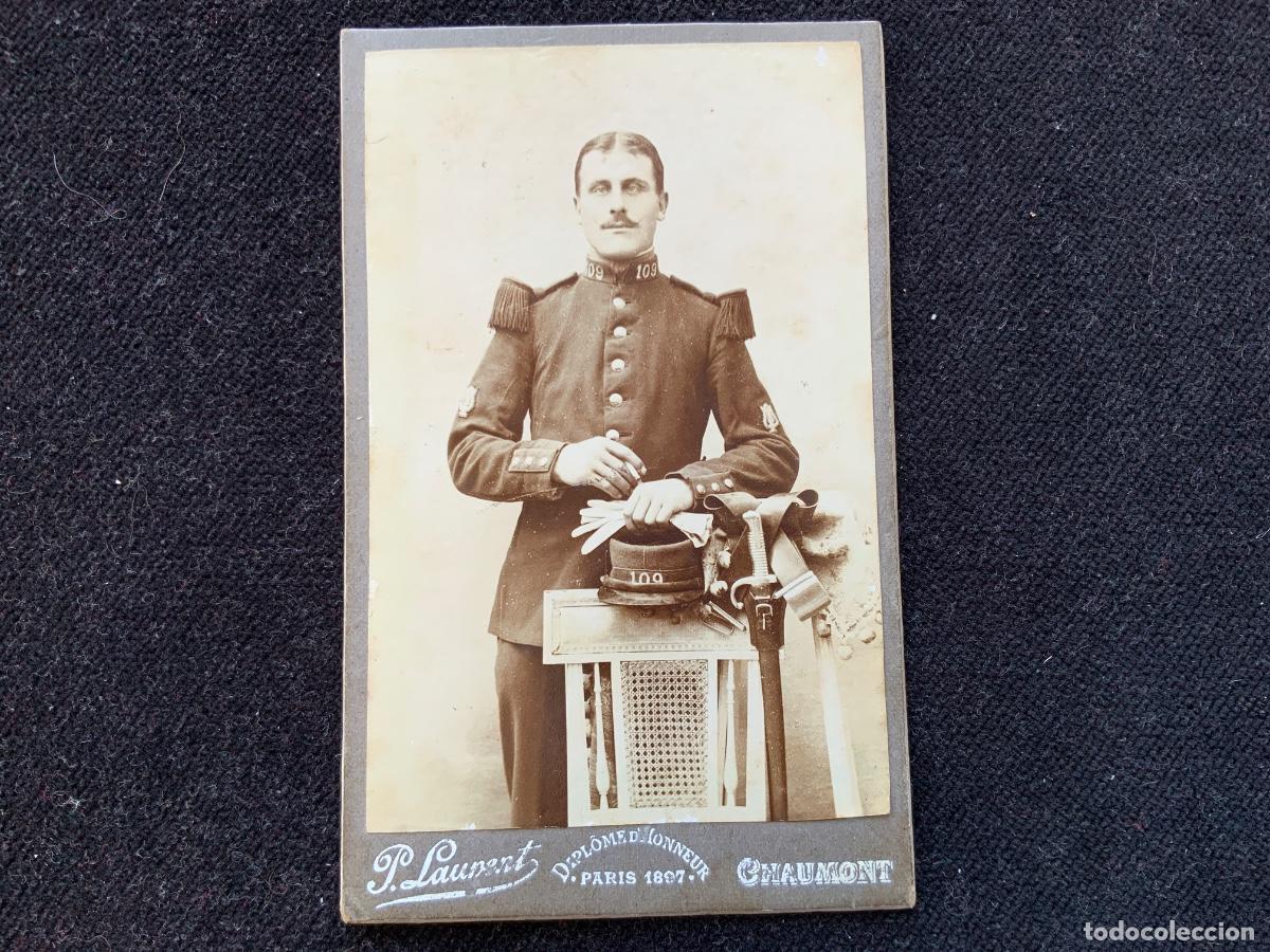 Militaria: Fotografia de un militar frances de principios de siglo XX. 10,7x6,6cm.