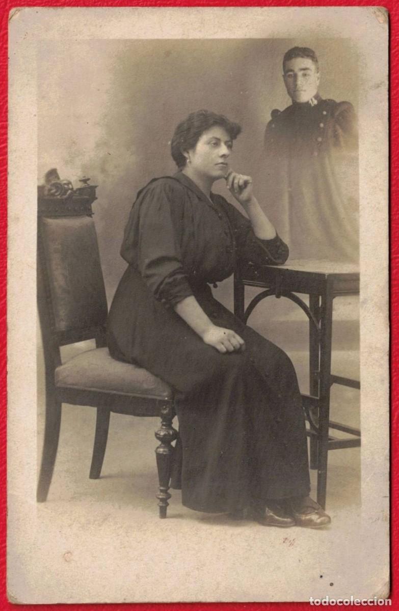 Militaria: EPOCA REY ALFONSO XIII - REGIMIENTO INFANTERIA N&Uacute;M. 14 - Fotografia Royal Barcelona