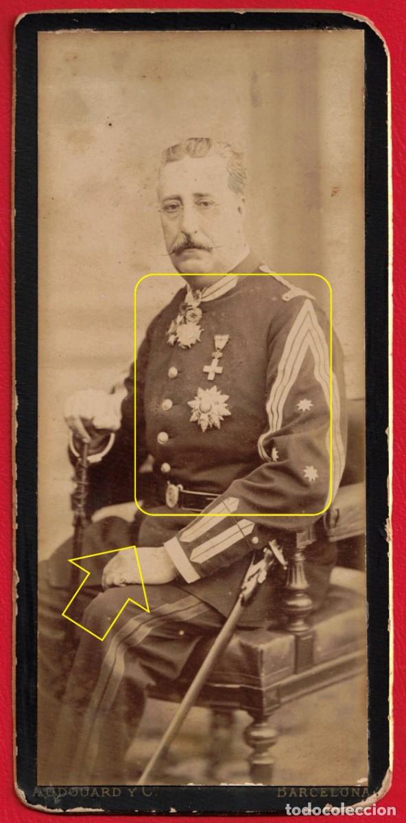 Militaria: General Jose Maristany - Condecorado - Fotografo: Audouard y C&iacute;a. 17 Rambla del Centro Barcelona