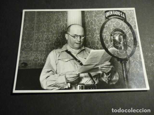 Militaria: CORONEL MORIONES ELOCUCION EN UNION RADIO GUERRA CIVIL BANDO REPUBLICANO ANTIGUA FOTOGRAFIA 8,5 X 11