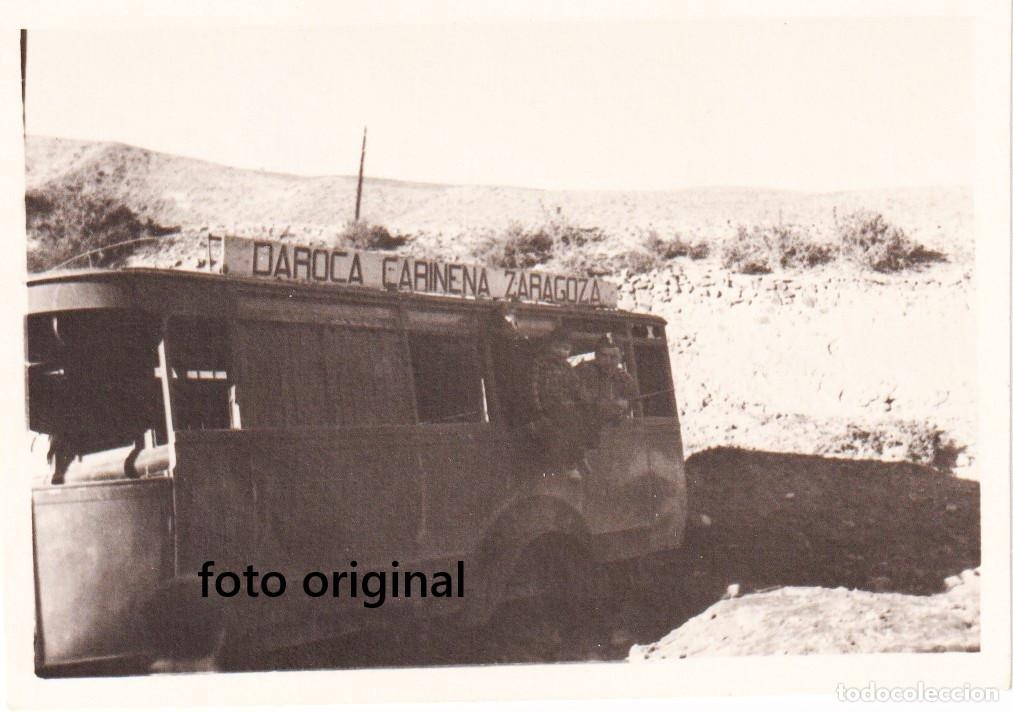 Militaria: BUS DAROCA CARI&Ntilde;ENA ZARAGOZA ATACADO CARRETERA LEGION CONDOR GUERRA CIVIL